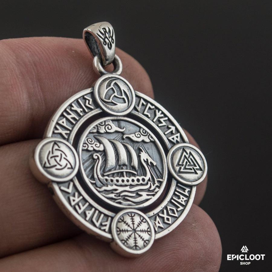925 Silver Drakkar Pendant