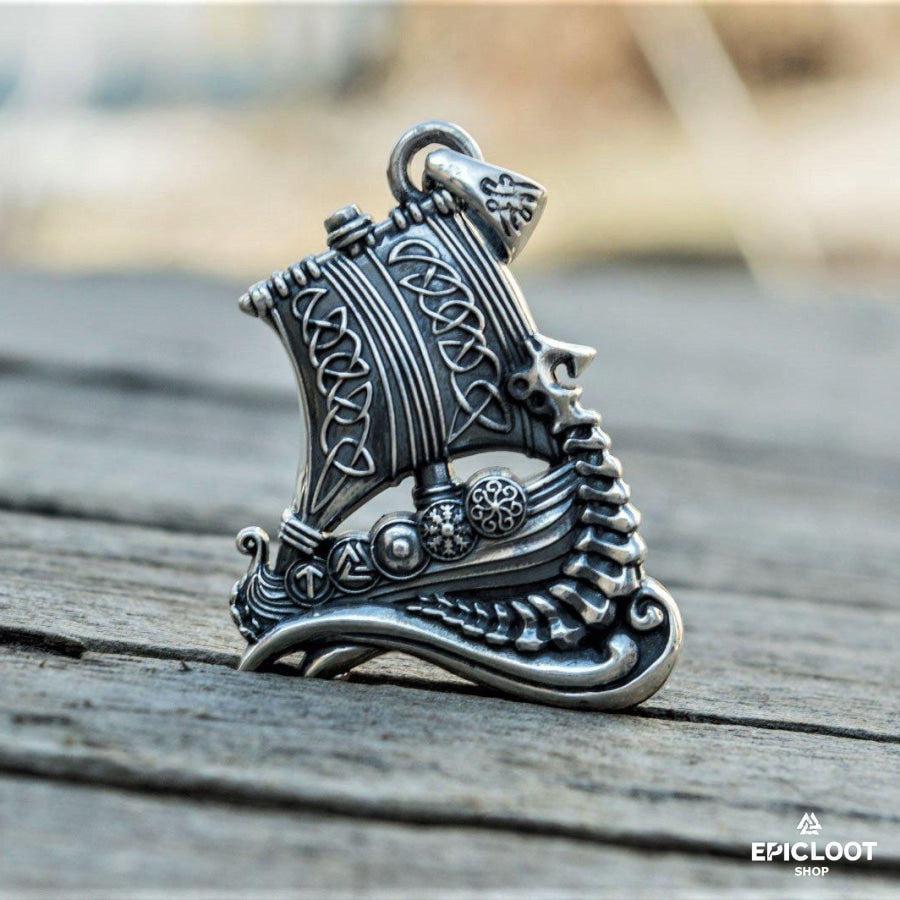 925 Silver Drakkar Pendant