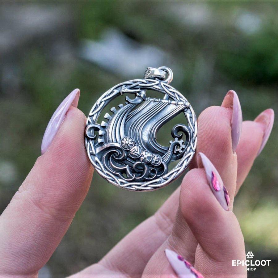925 Silver Drakkar Pendant