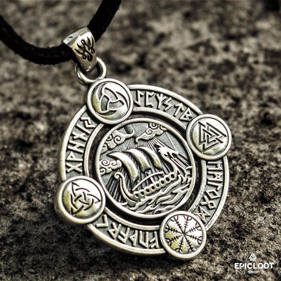 925 Silver Drakkar Pendant