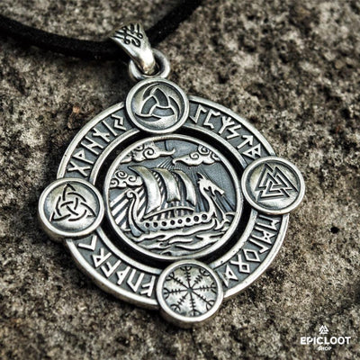 Ciondolo Drakkar in Argento 925