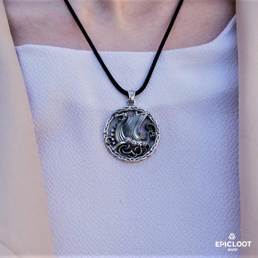 925 Silver Drakkar Pendant