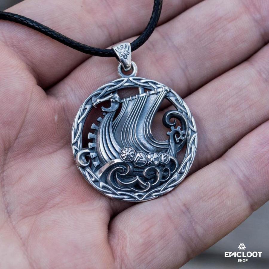 925 Silver Drakkar Pendant