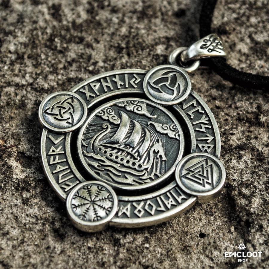 925 Silver Drakkar Pendant