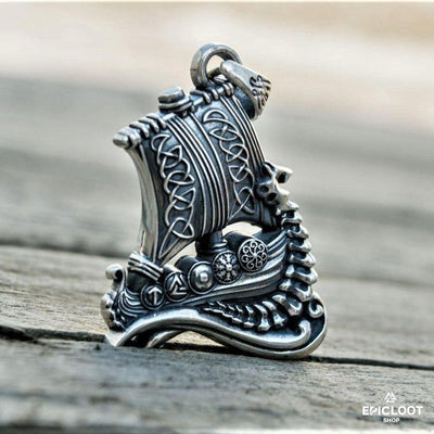 Pendente Drakkar in Argento 925
