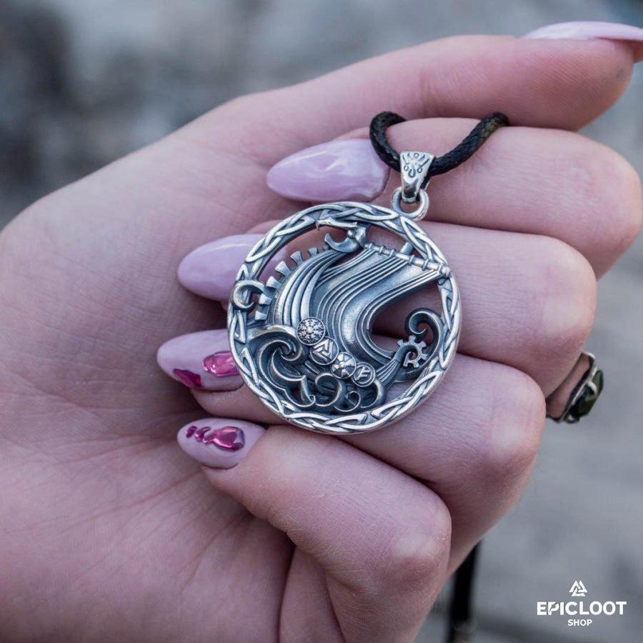 925 Silver Drakkar Pendant