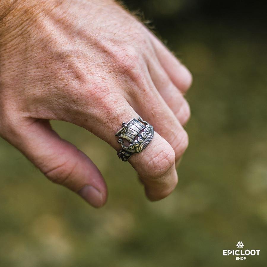 925 silver Drakkar Ring