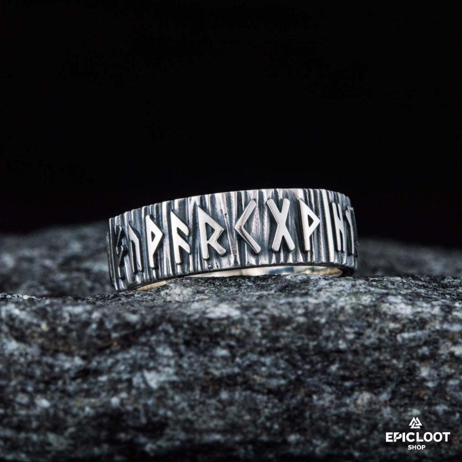 925 silver Elder Futhark Runes Ring