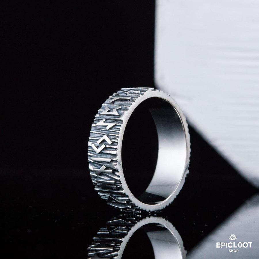 925 silver Elder Futhark Runes Ring