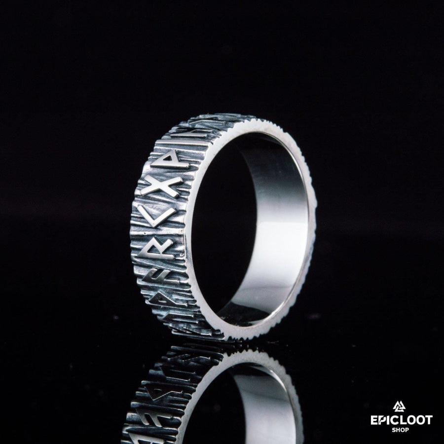 925 silver Elder Futhark Runes Ring