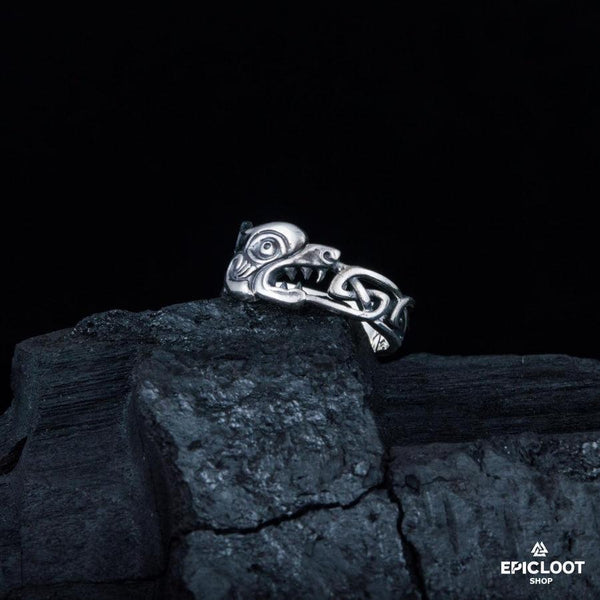 925 silver Fenrir Ring - Viking Rings For Men | Epic Loot Shop 