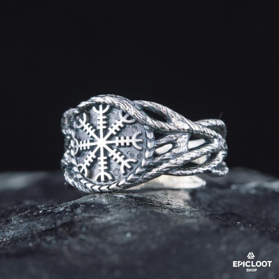 925 silver Helm of Awe Ring Unique Design