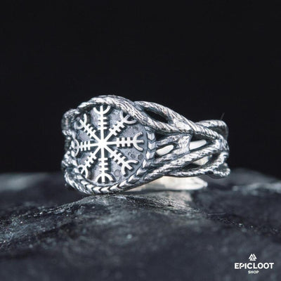 925 silver Helm of Awe Ring Unique Design