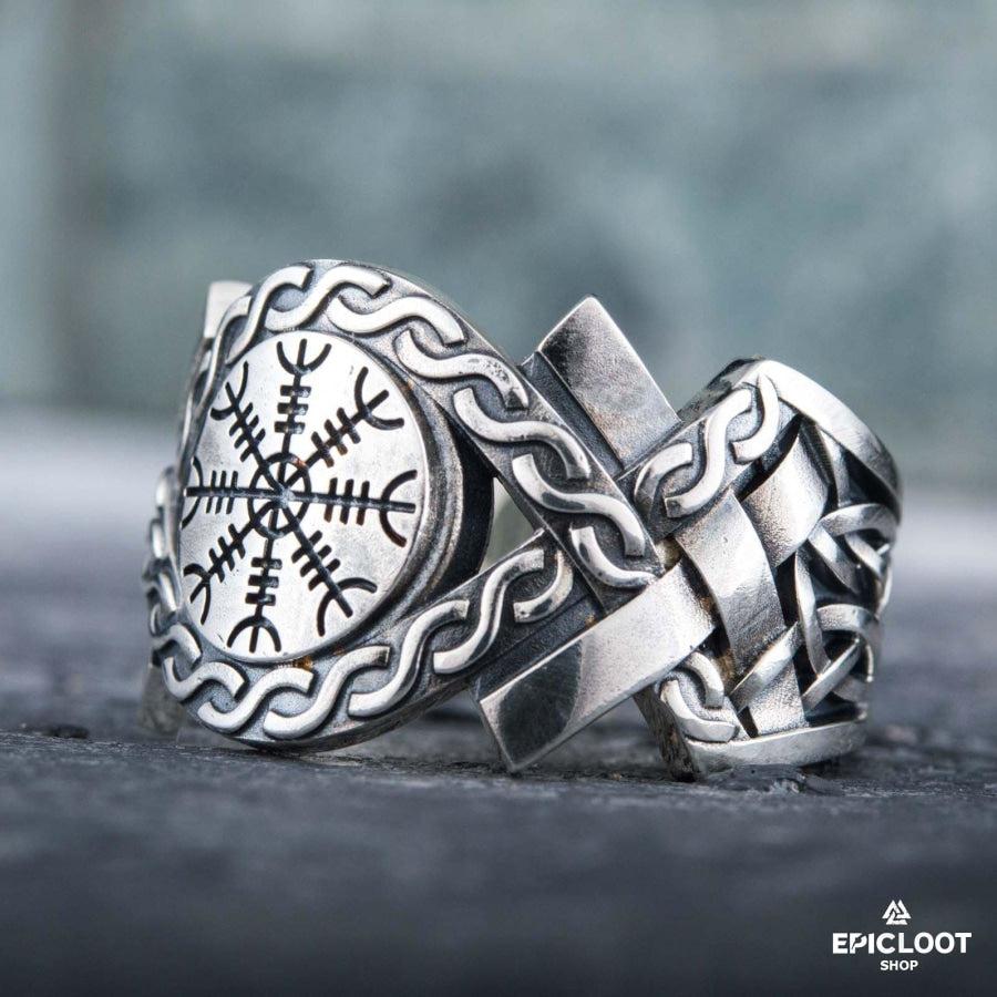925 silver Helm of Awe Symbol Norse Style