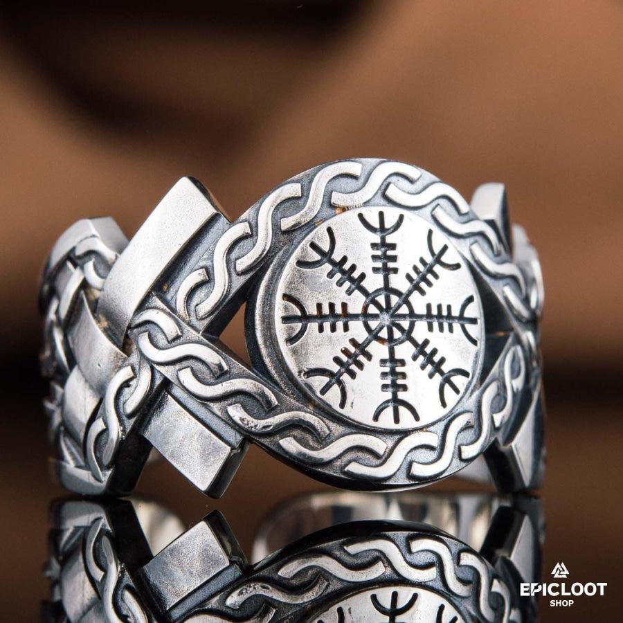 925 silver Helm of Awe Symbol Norse Style