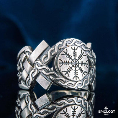 925 silver Helm of Awe Symbol Norse Style