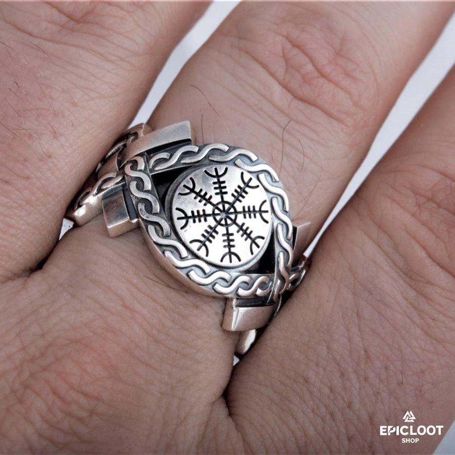 925 silver Helm of Awe Symbol Norse Style