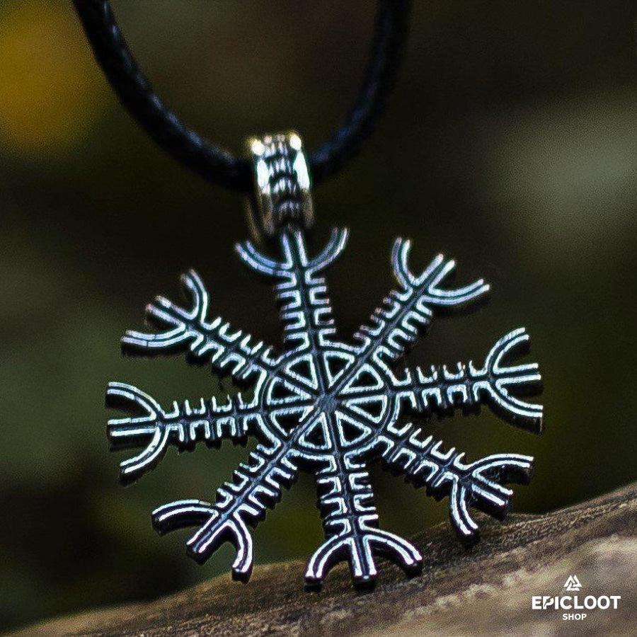 925 Silver Helm of Awe Symbol Pendant