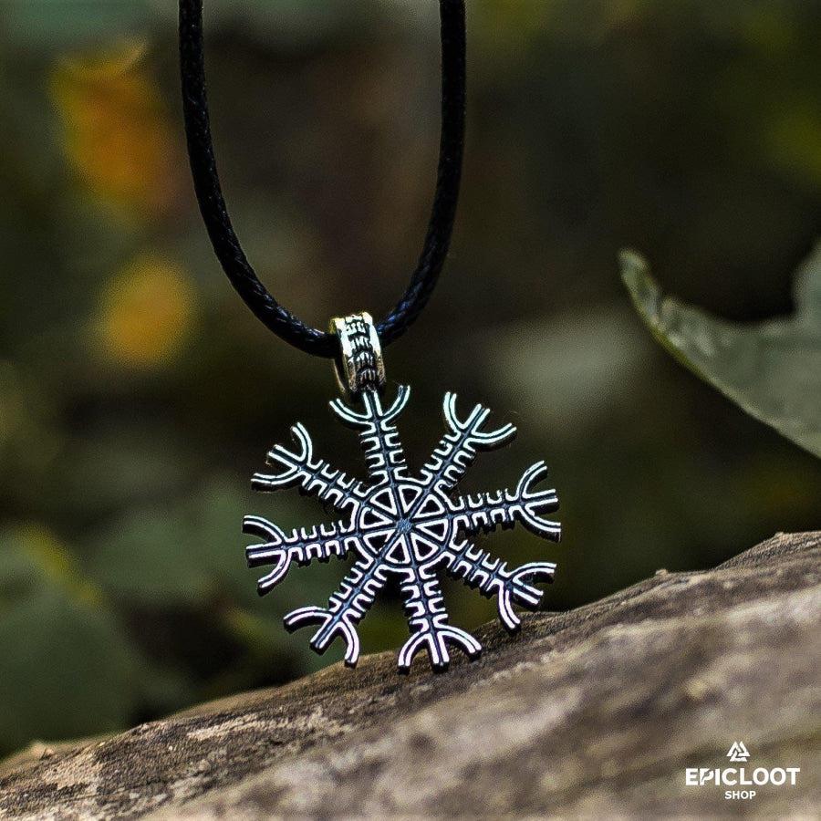 925 Silver Helm of Awe Symbol Pendant
