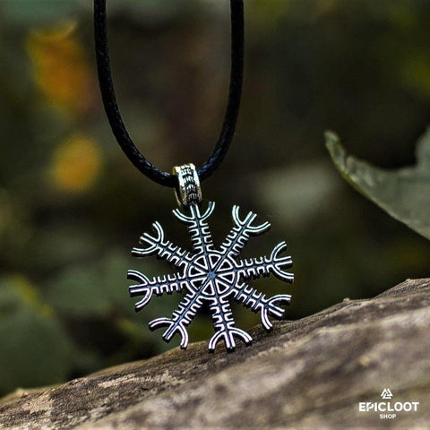 925 Silver Helm of Awe Symbol Pendant