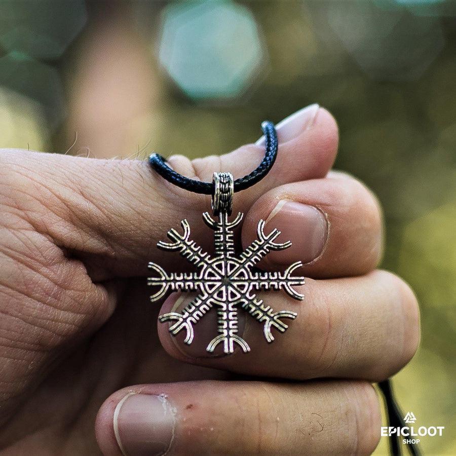 925 Silver Helm of Awe Symbol Pendant