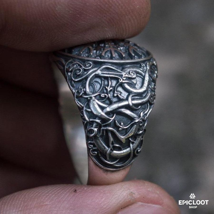 925 silver Helm of Awe Symbol with Urnes Style