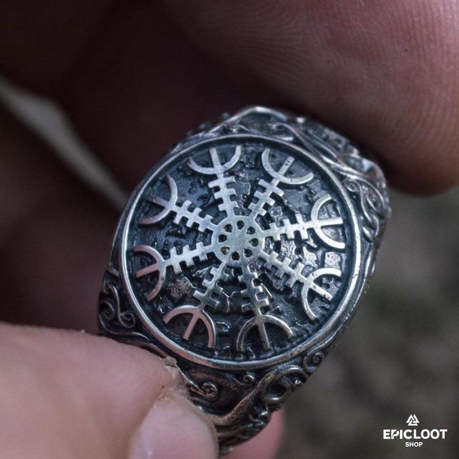 925 silver Helm of Awe Symbol with Urnes Style