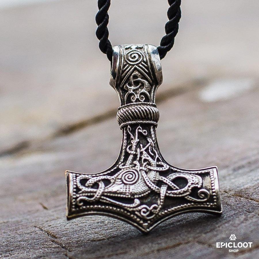925 Silver Huge Thor's Hammer Pendant