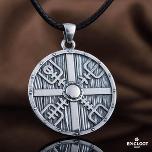 925 Silver Lagertha's Shield Pendant