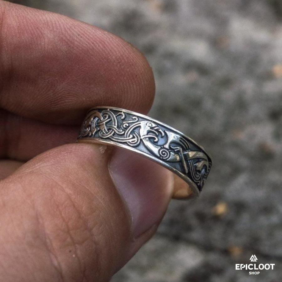 925 silver Norse Ornament Ring