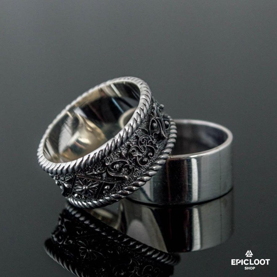 925 silver Norse Ornament Ring