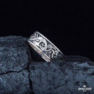 925 silver Norse Ornament Ring