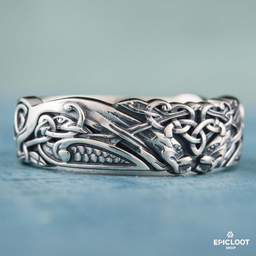 925 silver Norse Ornament Ring