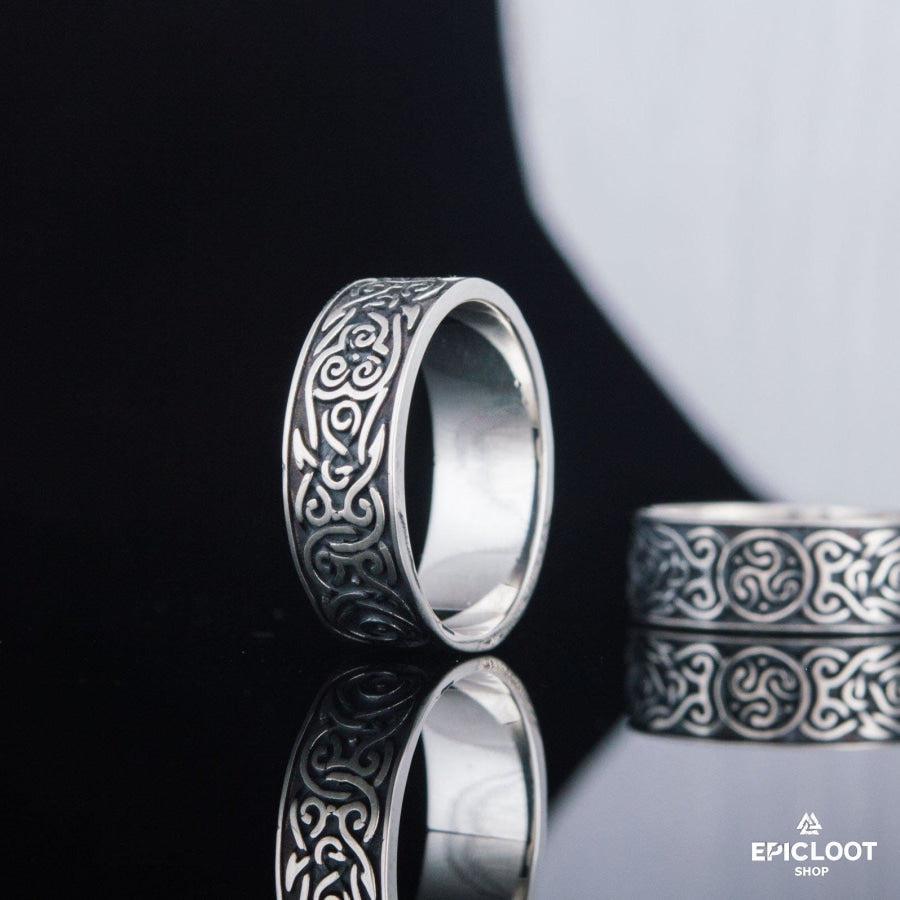 925 silver Norse Ornament Ring