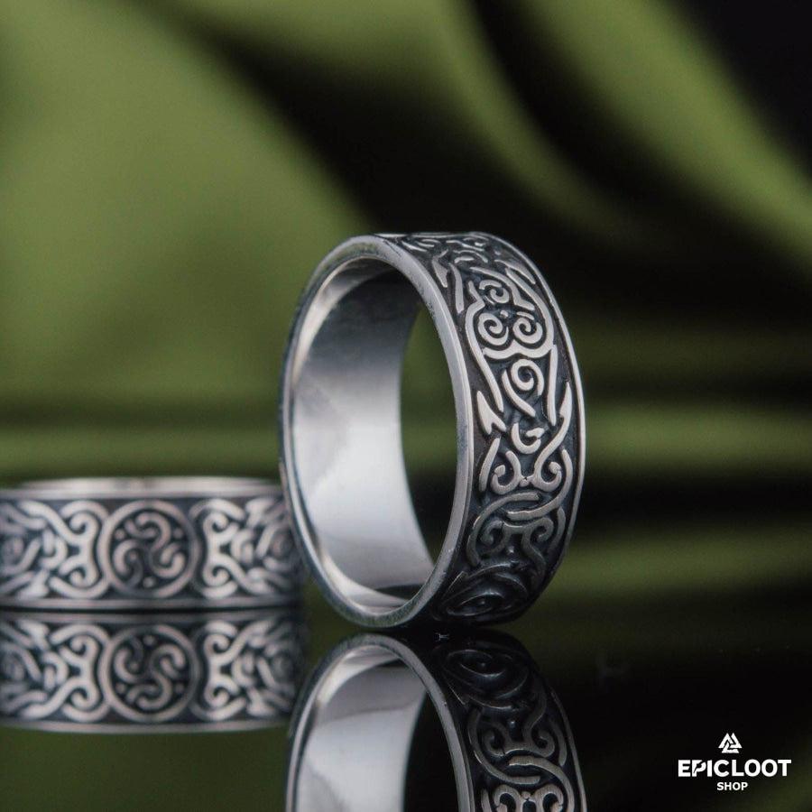 925 silver Norse Ornament Ring