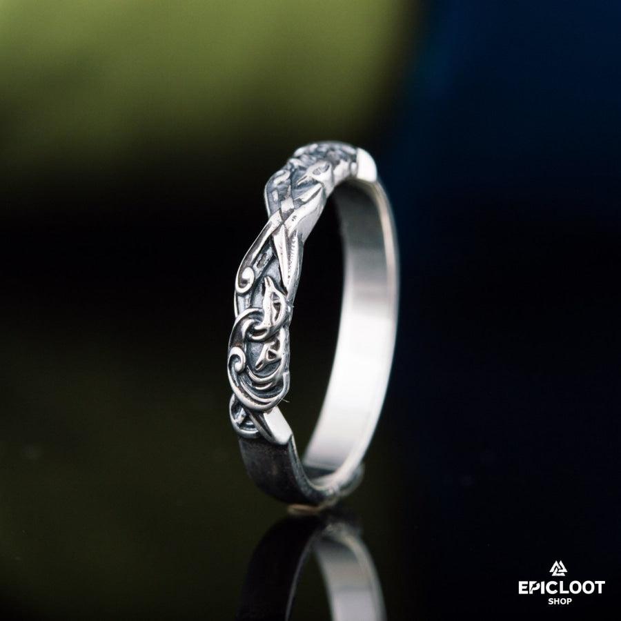 925 silver Norse Ornament Ring