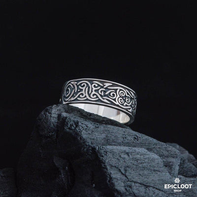 925 silver Norse Ornament Ring