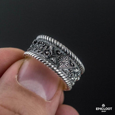 925 silver Norse Ornament Ring