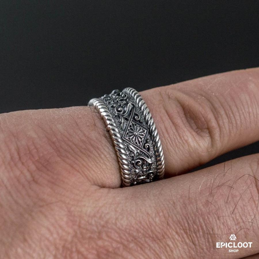 925 silver Norse Ornament Ring