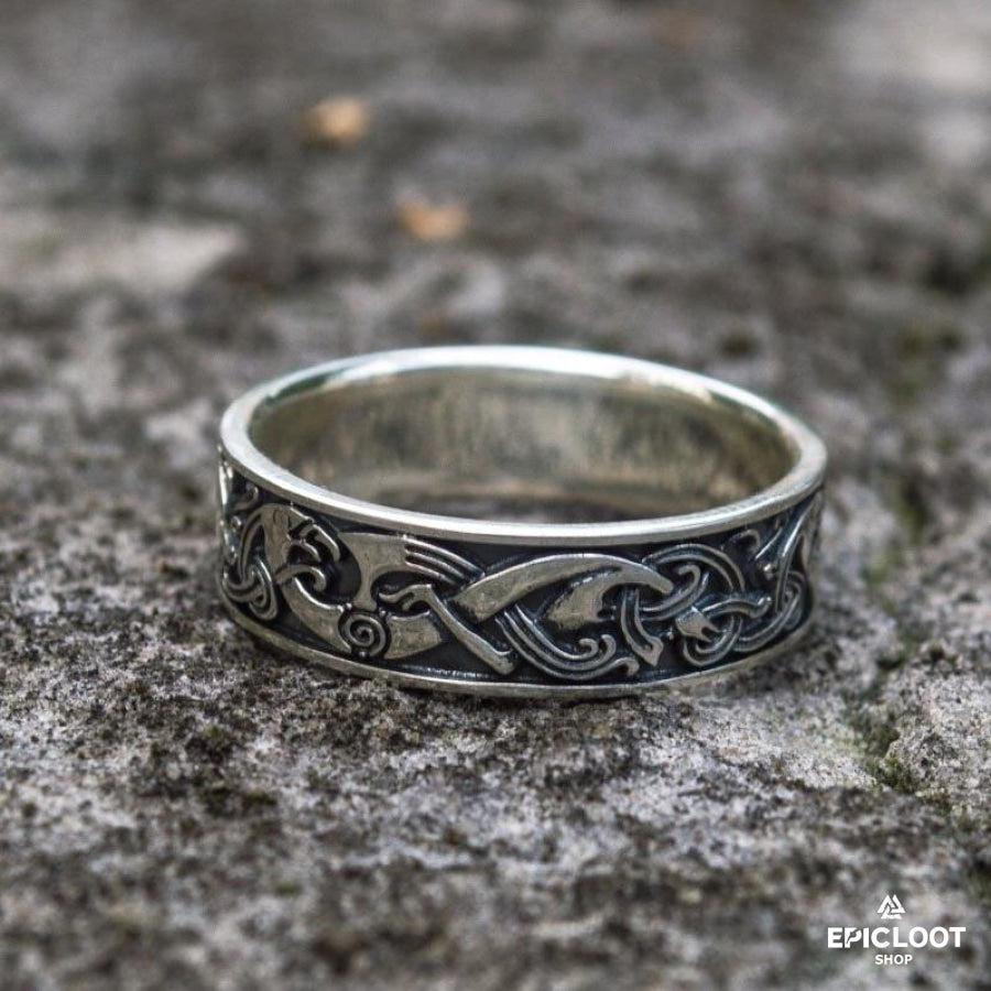925 silver Norse Ornament Ring