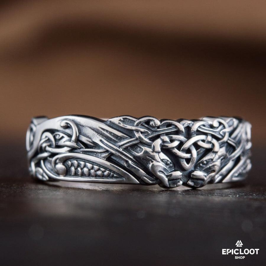 925 silver Norse Ornament Ring