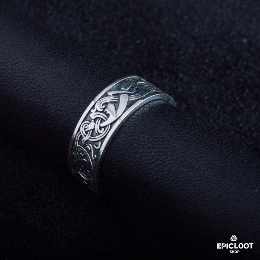 925 silver Norse Ornament Ring