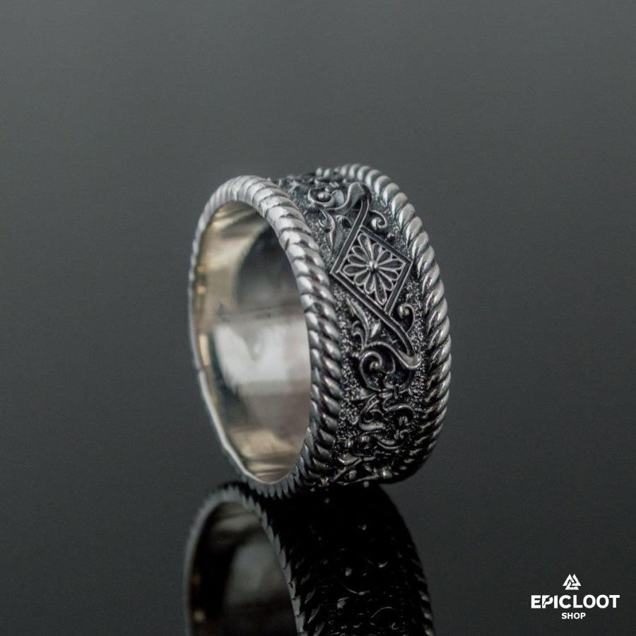 925 silver Norse Ornament Ring