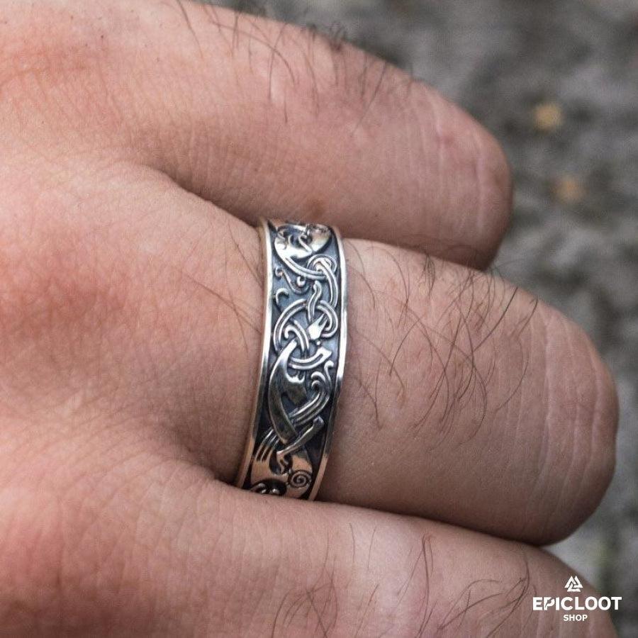 925 silver Norse Ornament Ring