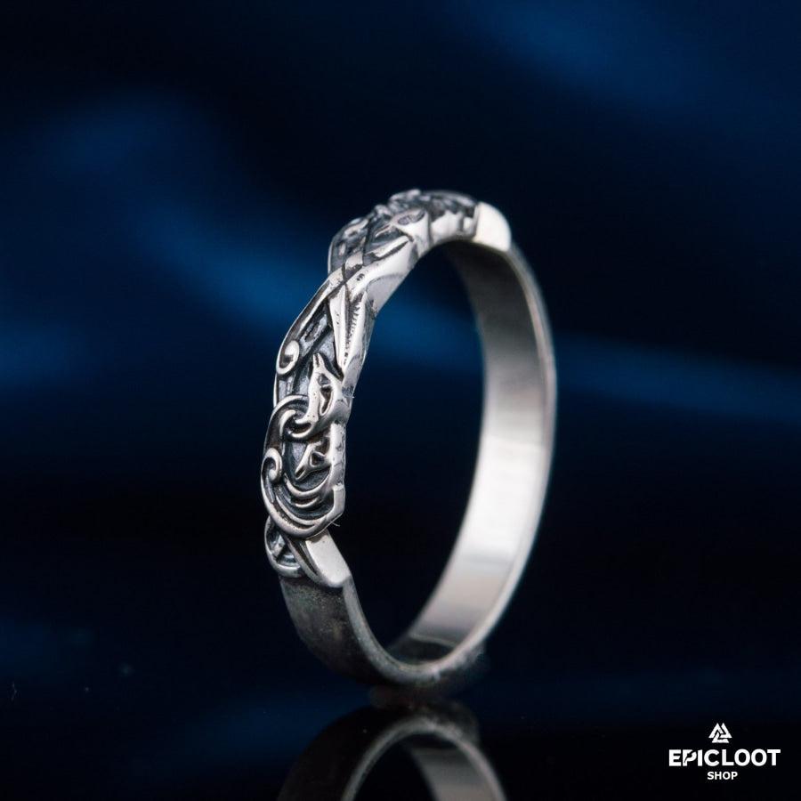 925 silver Norse Ornament Ring