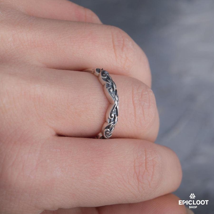 925 silver Norse Ornament Ring