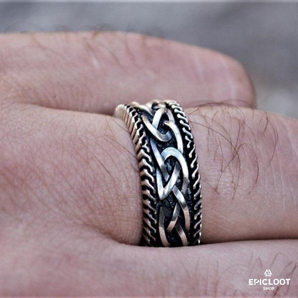 【LOOT】rokk stone ring 925× 18K Valhalla 925 Sterling Silver Rock Ring | 925 Sterling Silver Jewelry