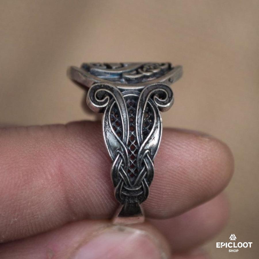 925 silver Odin Horn Ring Nordic Ring