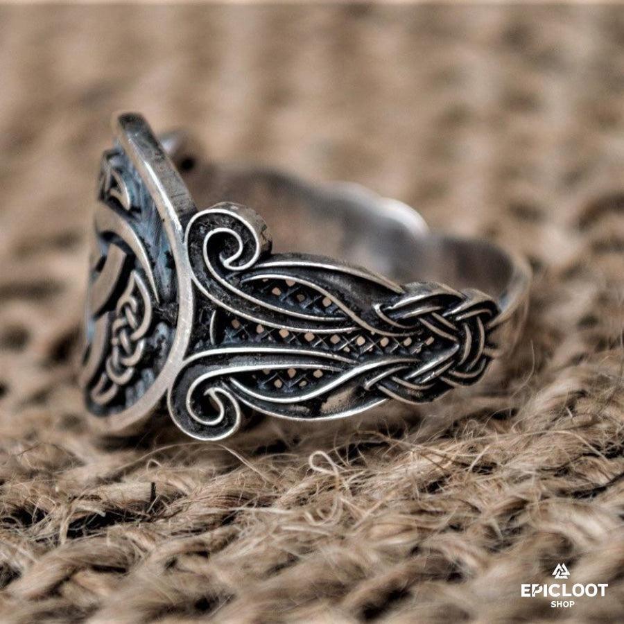 925 silver Odin Horn Ring Nordic Ring
