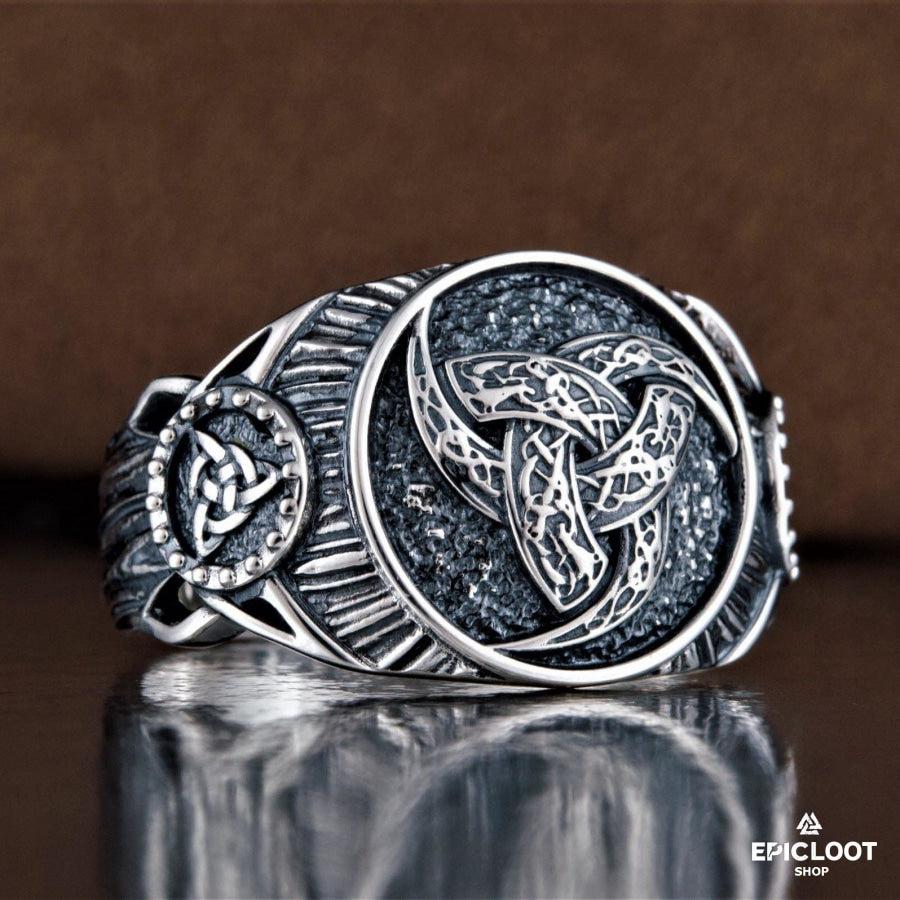 925 silver Odin Horn Symbol Ring